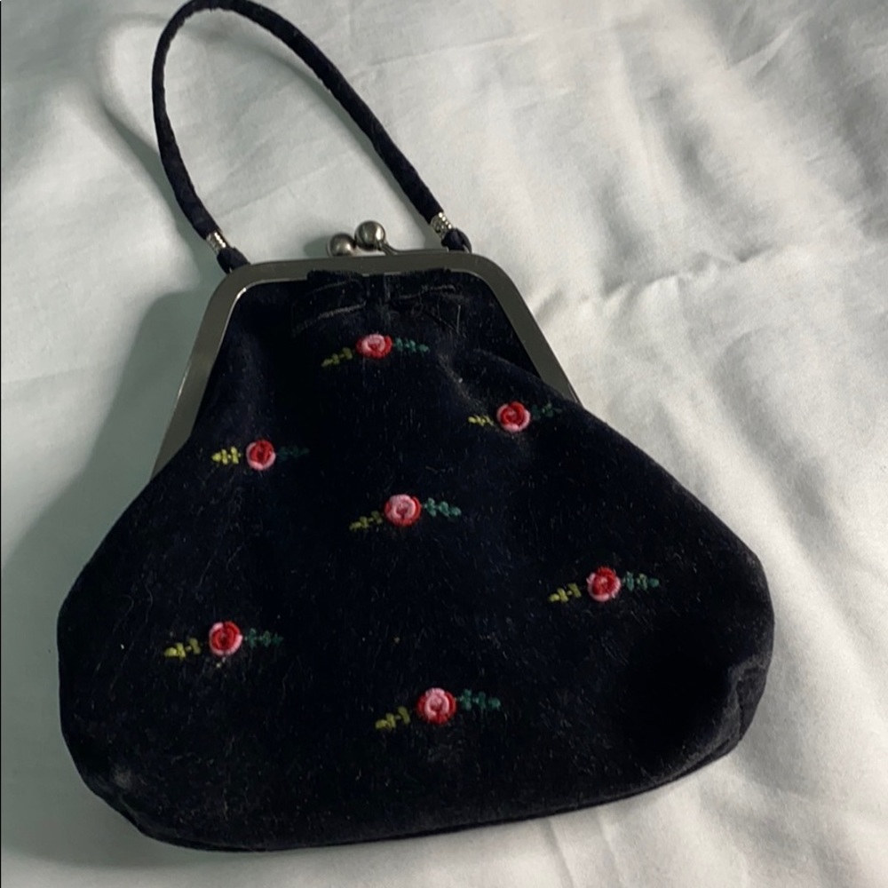 Retro Gymboree black velvet purse